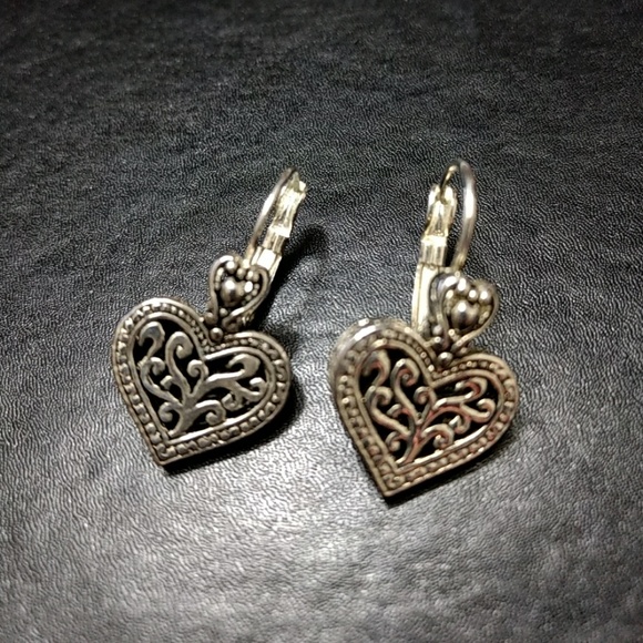 Cookie Lee Jewelry - ** Cookie Lee silver tone heart earrings